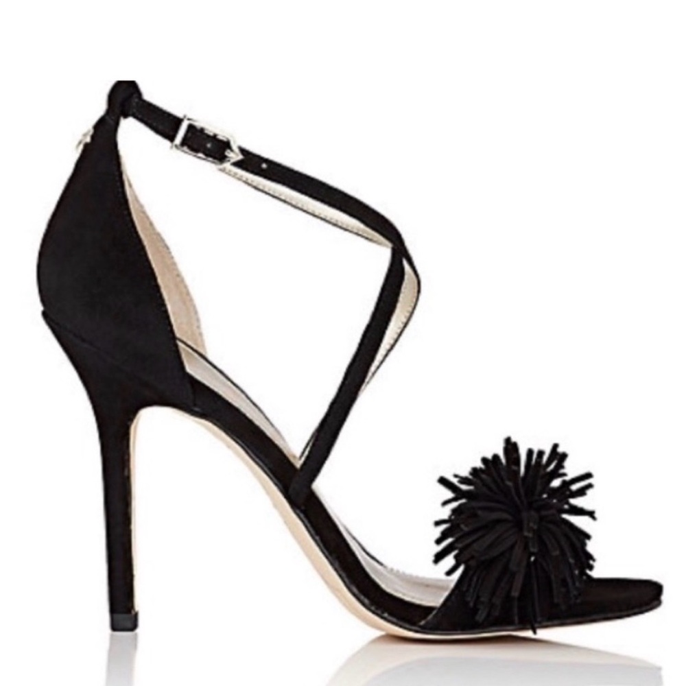 Sam Edelman Black Women's Fringe Front Heels
